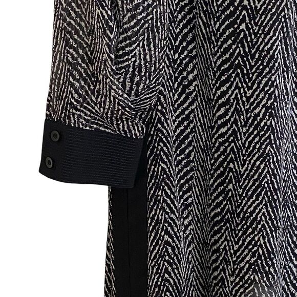 Rohit Gandhi + Rahul Khanna Black Gray Silk Metal Accent Mini Dress Sz XS - Picture 6 of 14